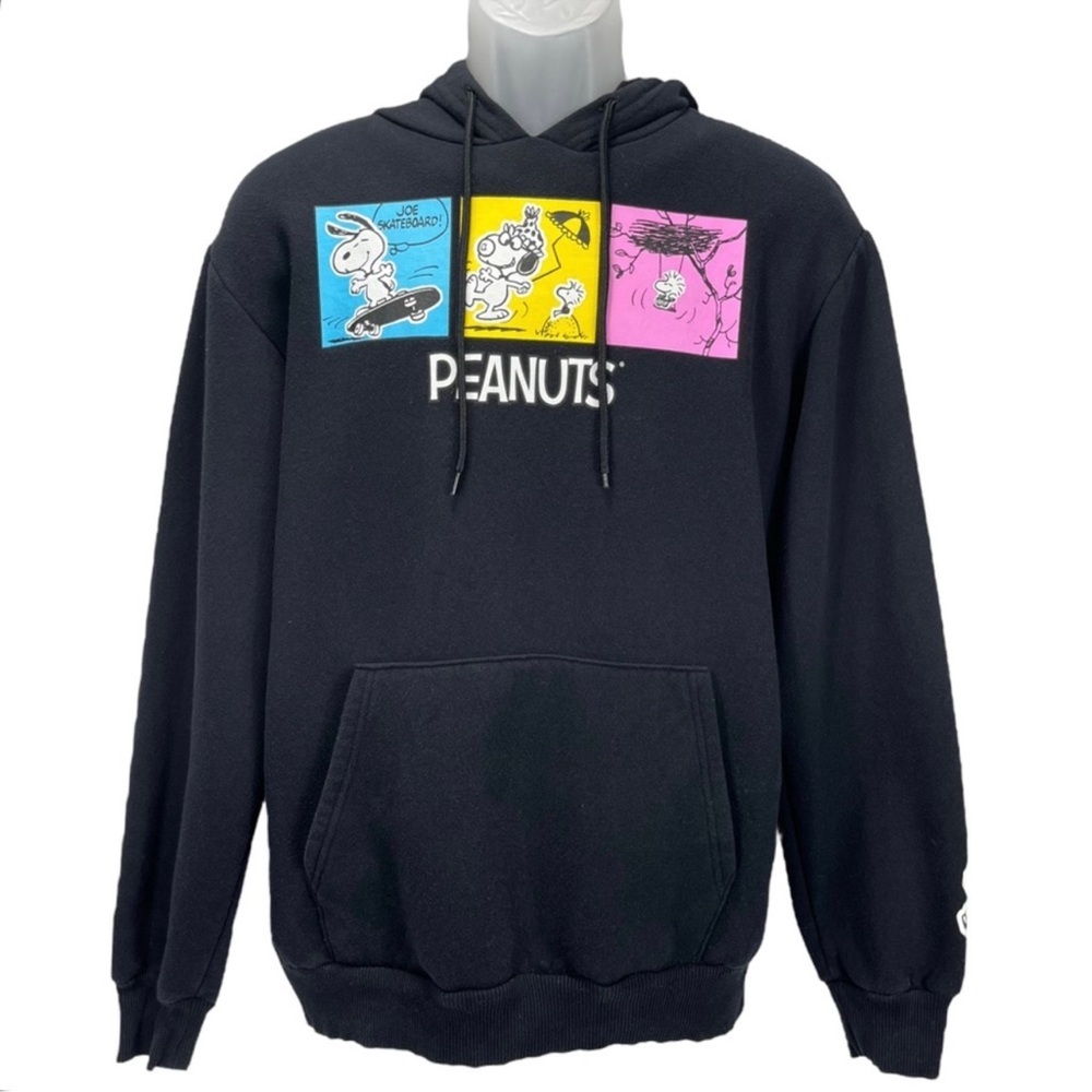 Peanuts Comic Strip‎ Neon Hoodie Snoopy Joe Cool Skateboard Woodstock Large